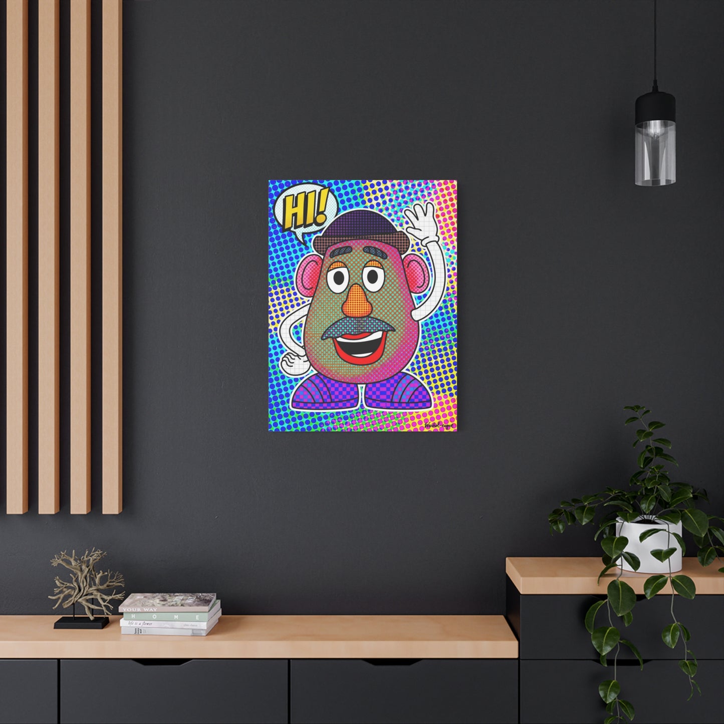 Mr. Head Abstract Canvas Wall Art Print — Matte Stretched Canvas