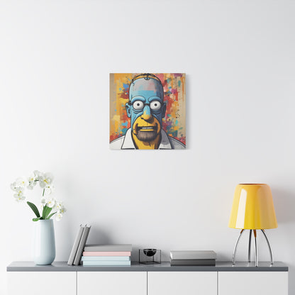 Pop Art Cartoon Canvas Wall Art — Colorful Abstract Character Portrait