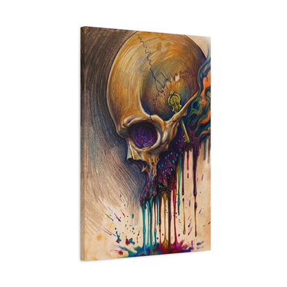 Skull Drip Matte Canvas Wall Art — Stretched 1.25"