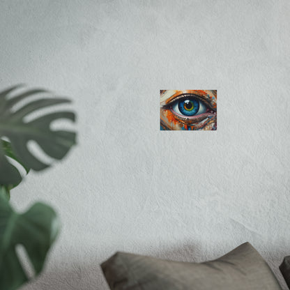 Vibrant Blue Eye Surreal Wall Art Print
