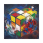 Magic Cube Abstract Canvas Wall Art Print — Matte Stretched Canvas
