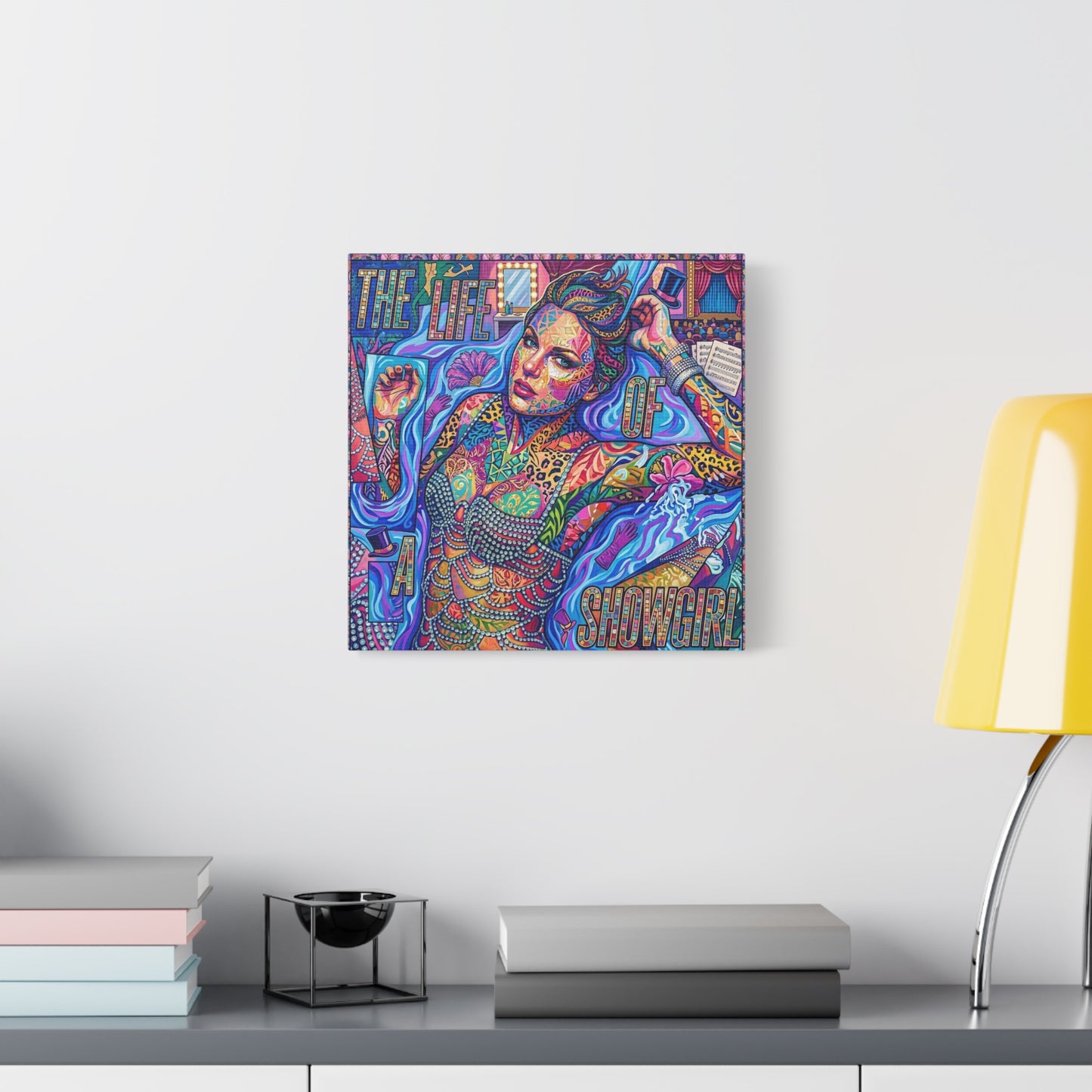 Showgirl Pop Abstract Canvas Wall Art Print