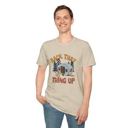 RV Camping T-Shirt — "Back That Thing Up" Retro Camper Graphic Tee