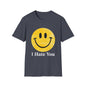 Funny 'I Hate You' Smiley T-Shirt — Retro Distressed Yellow Smiley Tee