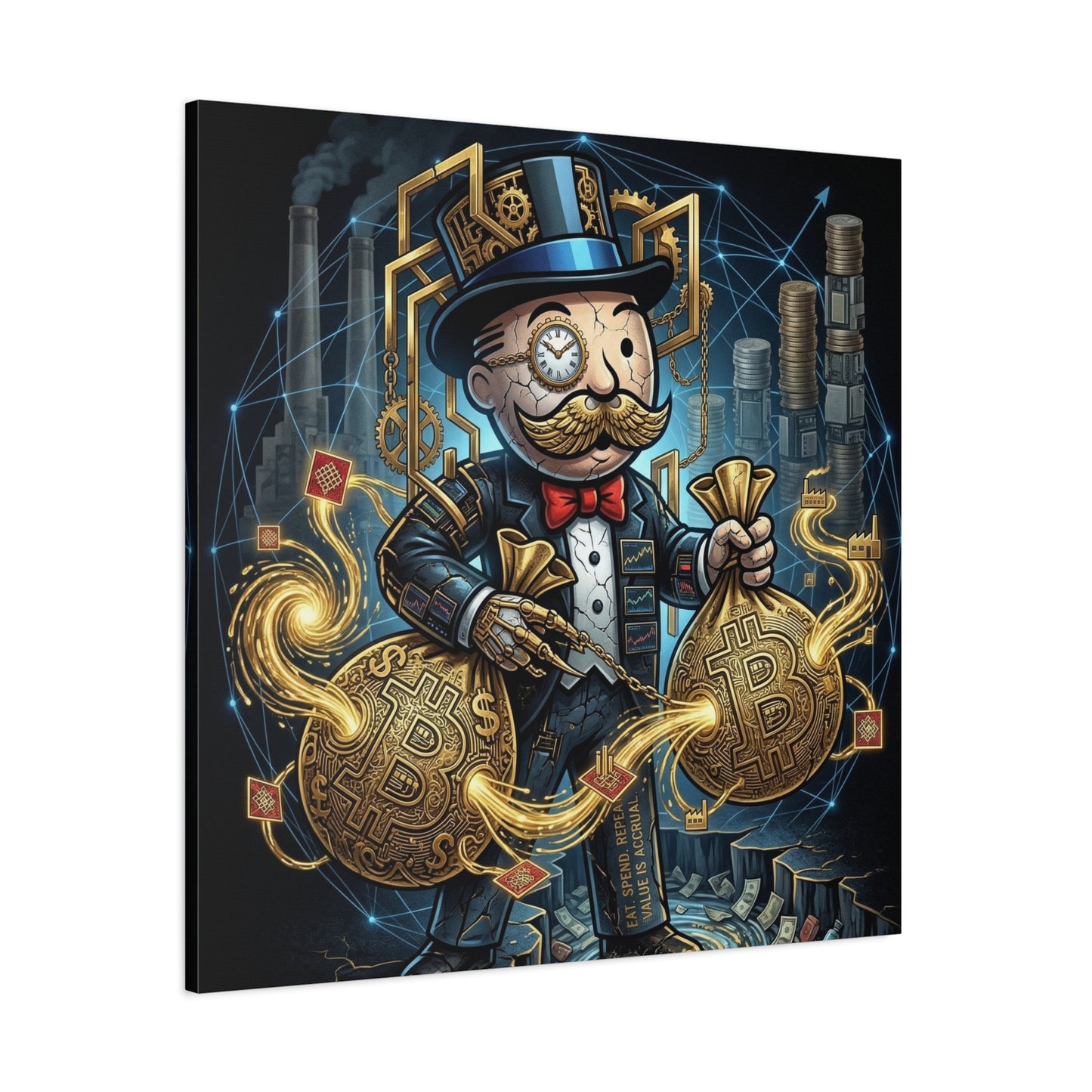 Rich Uncle Pennybags Canvas Wall Art Print
