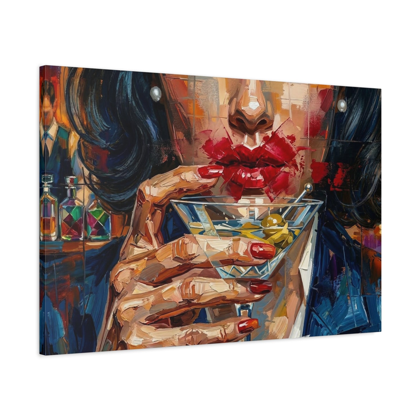 Cocktail Kiss Matte Canvas Wall Art