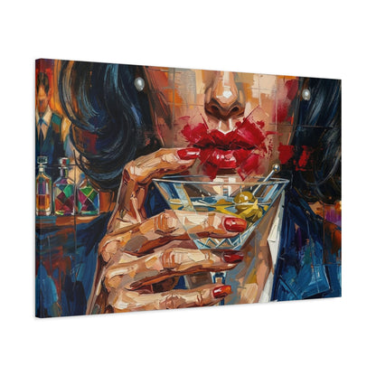 Cocktail Kiss Matte Canvas Wall Art