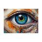 Vibrant Blue Eye Surreal Wall Art Print