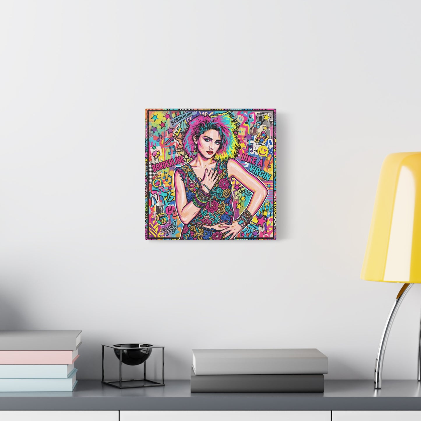 Queen of Pop Abstract Canvas Wall Art Print