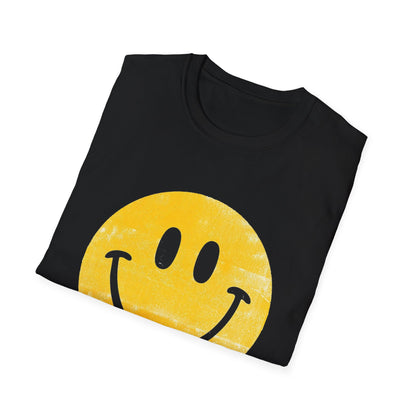 Funny 'I Hate You' Smiley T-Shirt — Retro Distressed Yellow Smiley Tee