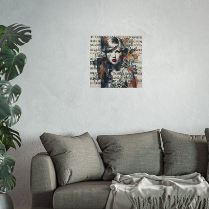 Swift Inspired Fine Art Poster — "I Wake Up; I'm Alive" Taylor-Inspired Music Portrait