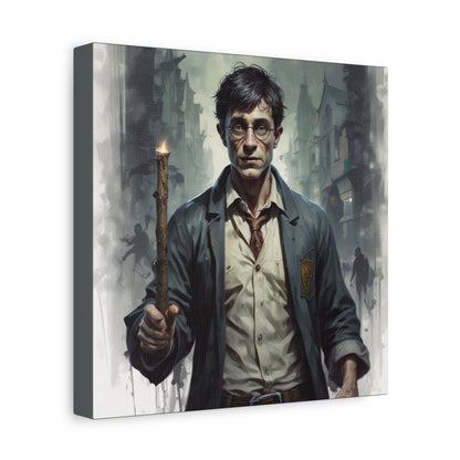 Dark Harry Canvas Print — Moody Urban Fantasy Stretched Wall Art