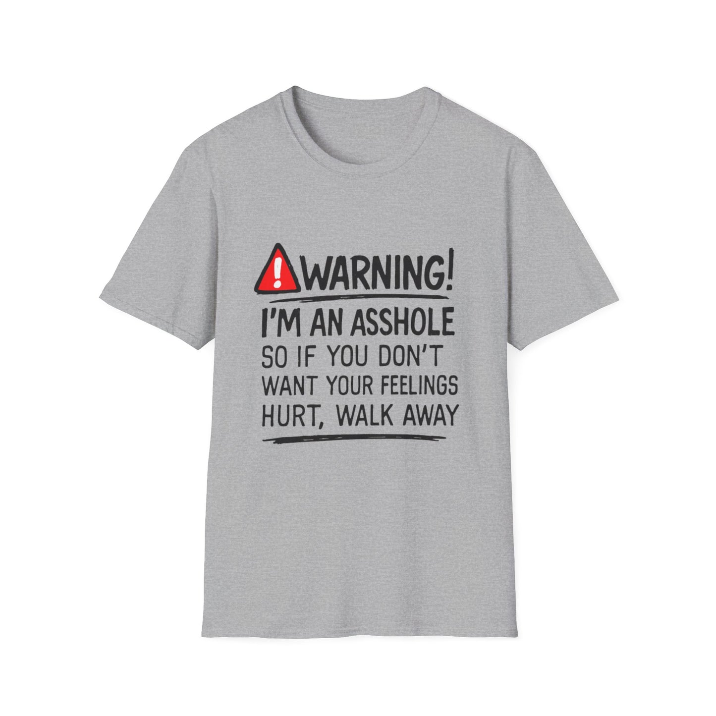 Warning I’m An Asshole T-Shirt – Funny Sarcastic Graphic Tee