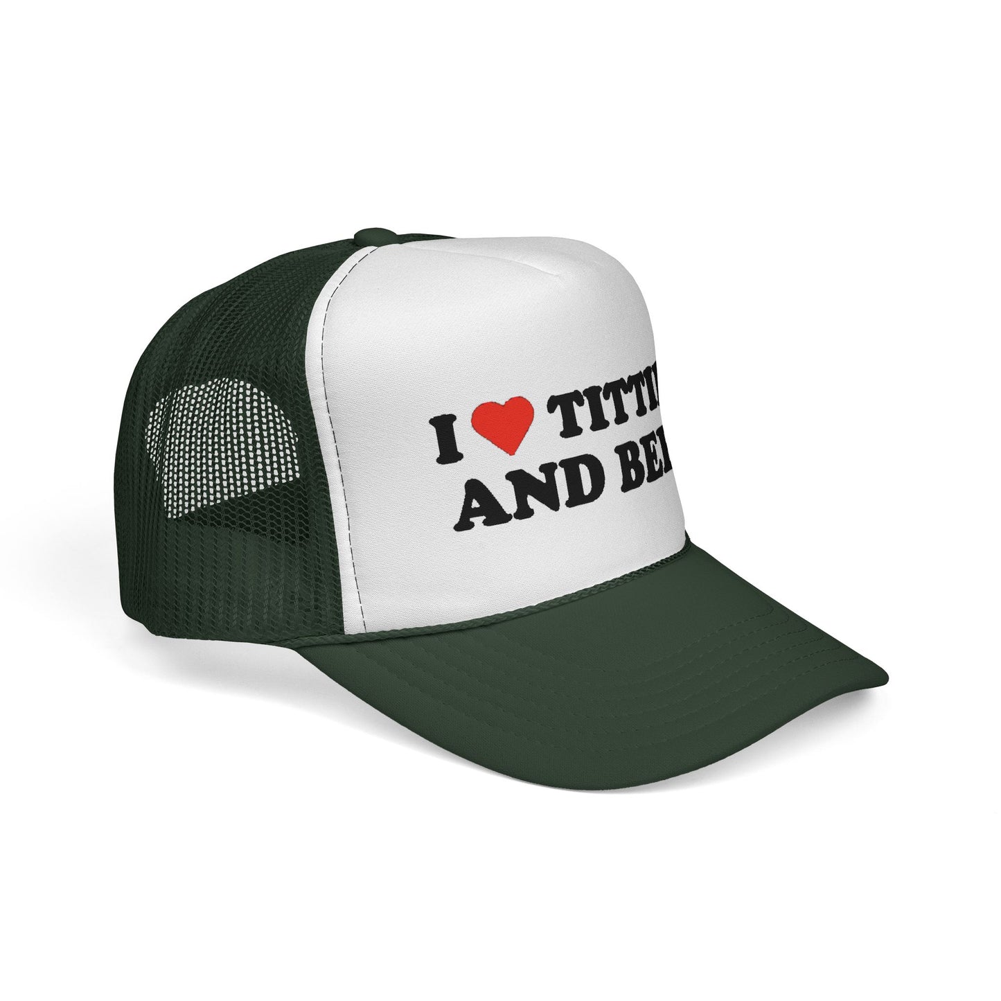 Trucker Hat - "I  Titties and Beer" Funny Novelty Cap