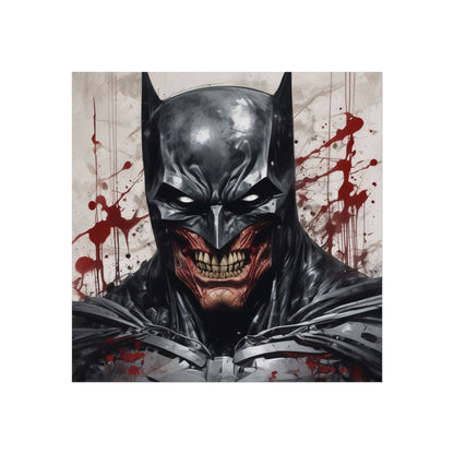Horror Comic Fine Art Poster Print — Grinning Dark Knight Portrait
