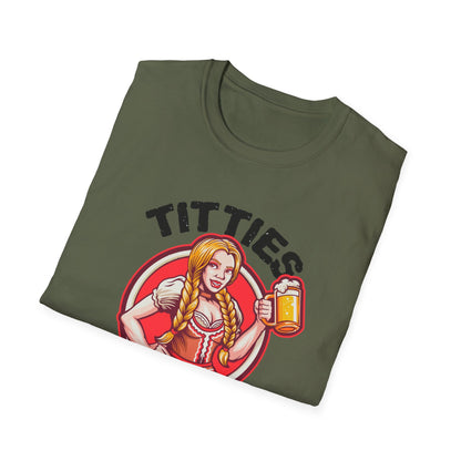T-Shirt — "Titties and Beer" Oktoberfest Beer Girl Graphic Tee