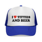 Trucker Hat - "I  Titties and Beer" Funny Novelty Cap