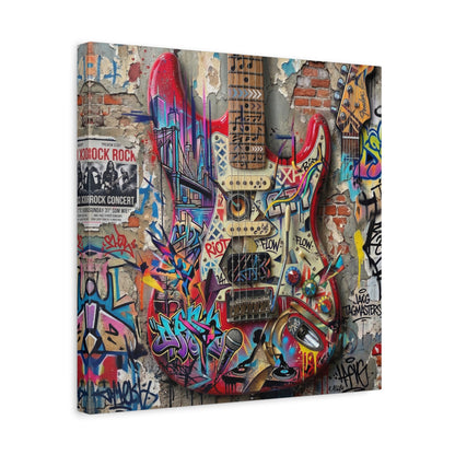 Urban Art Gutair Abstract Canvas Wall Art Print