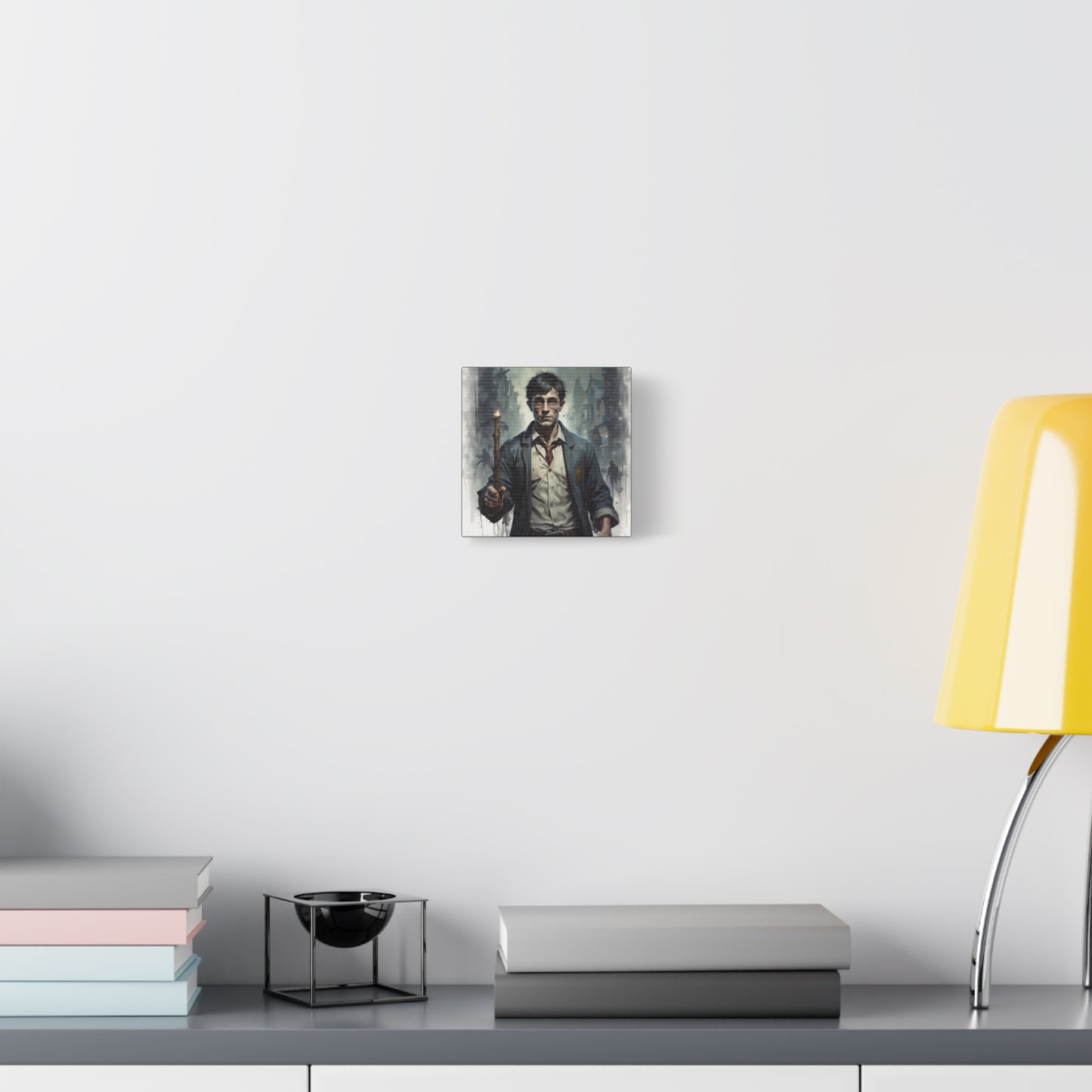 Dark Harry Canvas Print — Moody Urban Fantasy Stretched Wall Art