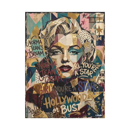 Hollywood Star Portrait Matte Canvas Wall Art, Stretched 1.25"