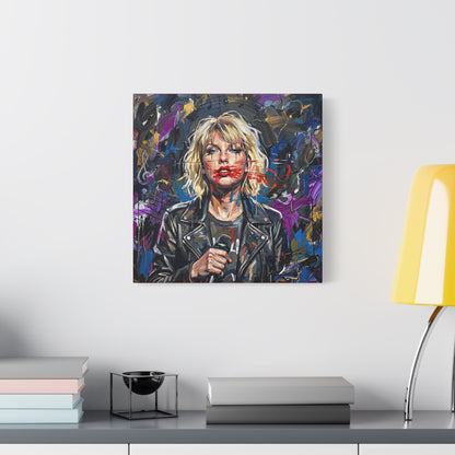 SMEARED THE LIPS Swift Portrait Canvas Art — Matte Stretched Canvas Print