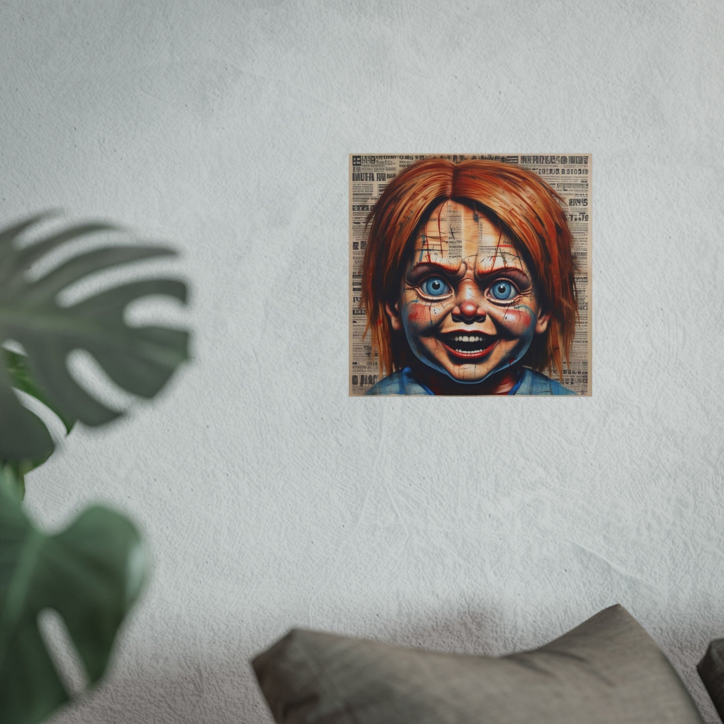 Creepy Chucky Doll Fine Art Poster Print — Chucky-Inspired Horror Wall Art