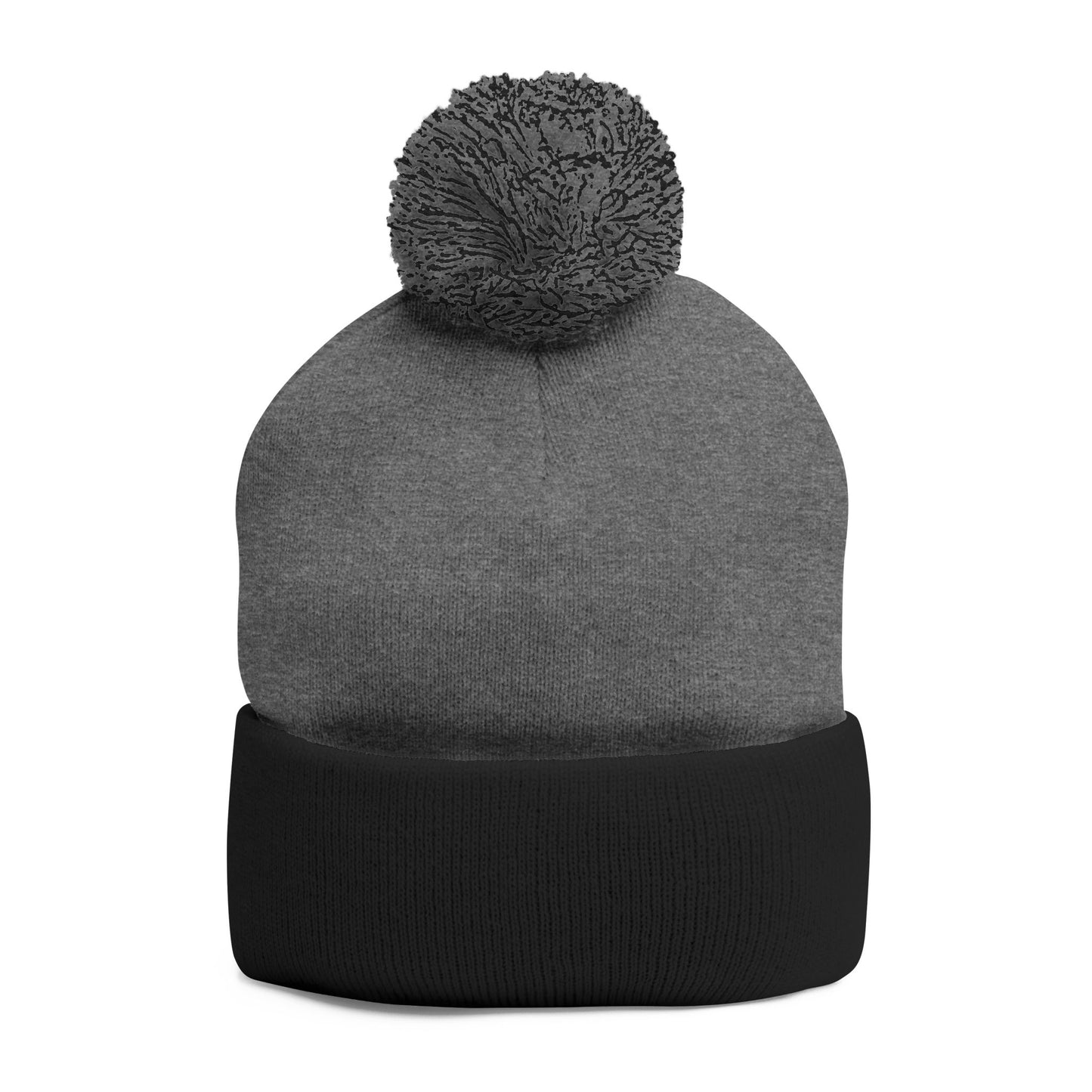 Embroidered Pom-Pom Beanie — "Spitters Are Quitters!" Cozy Winter Hat