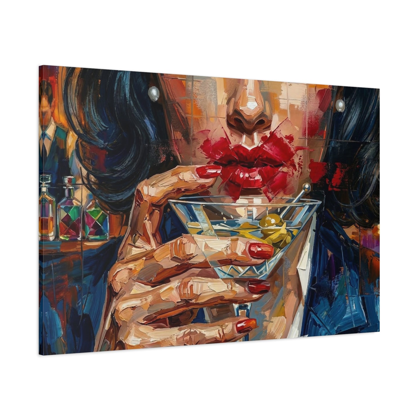 Cocktail Kiss Matte Canvas Wall Art