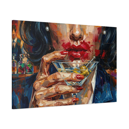 Cocktail Kiss Matte Canvas Wall Art