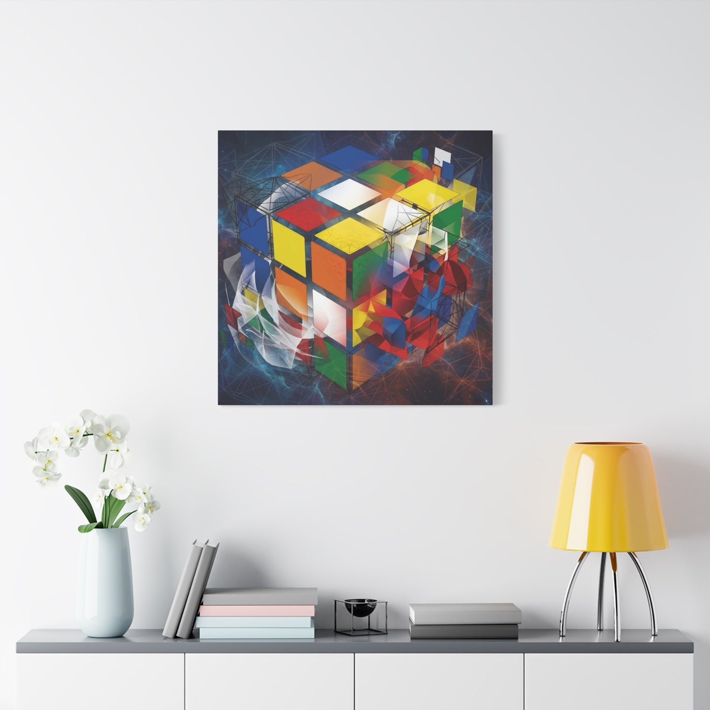 Magic Cube Abstract Canvas Wall Art Print — Matte Stretched Canvas