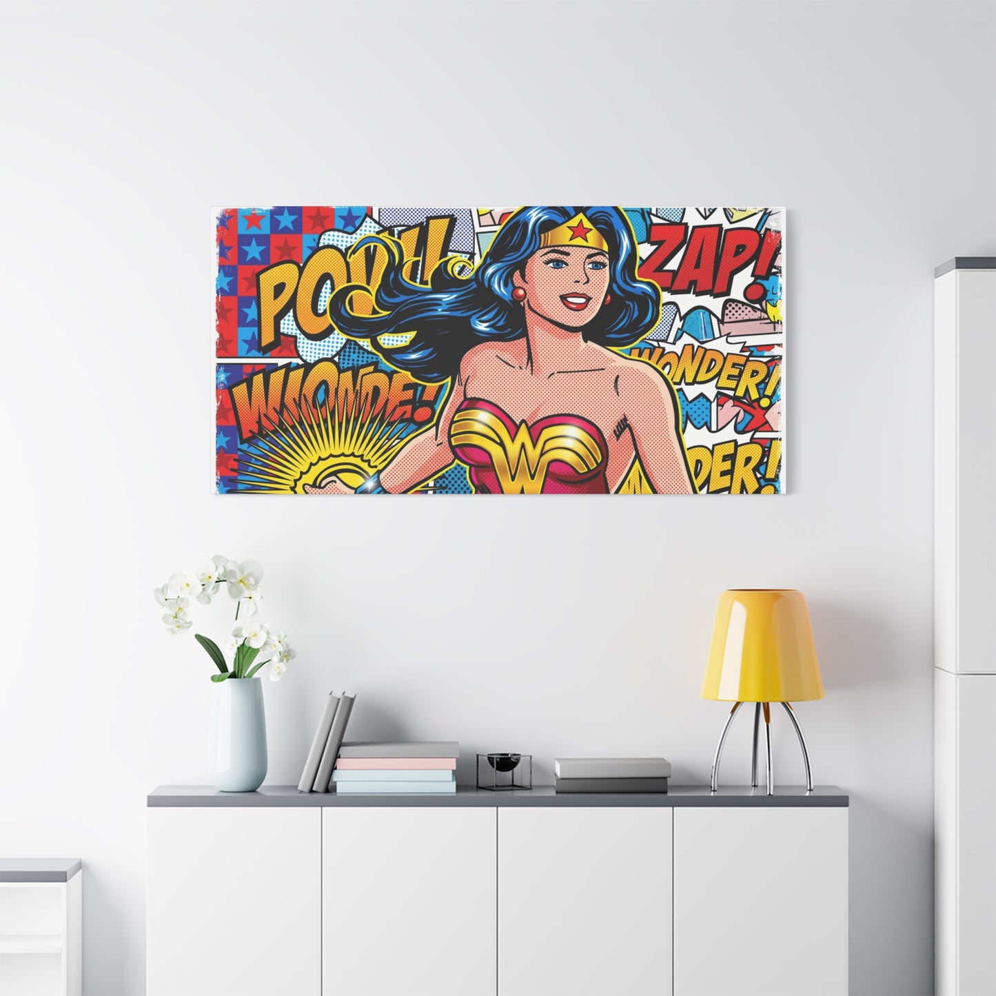 Comic Hero Abstract Canvas Wall Art — Matte Stretched 1.25"