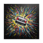 Cassette Explosion Fine Art Print — Retro Music Wall Art