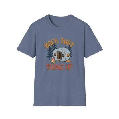 RV Camping T-Shirt — "Back That Thing Up" Retro Camper Graphic Tee