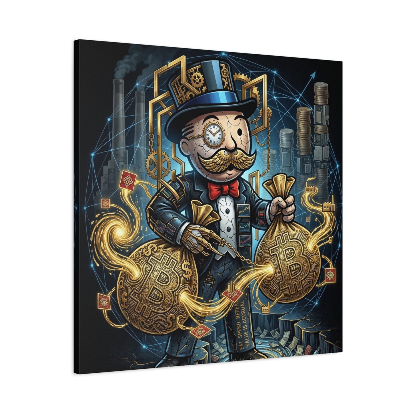 Rich Uncle Pennybags Canvas Wall Art Print