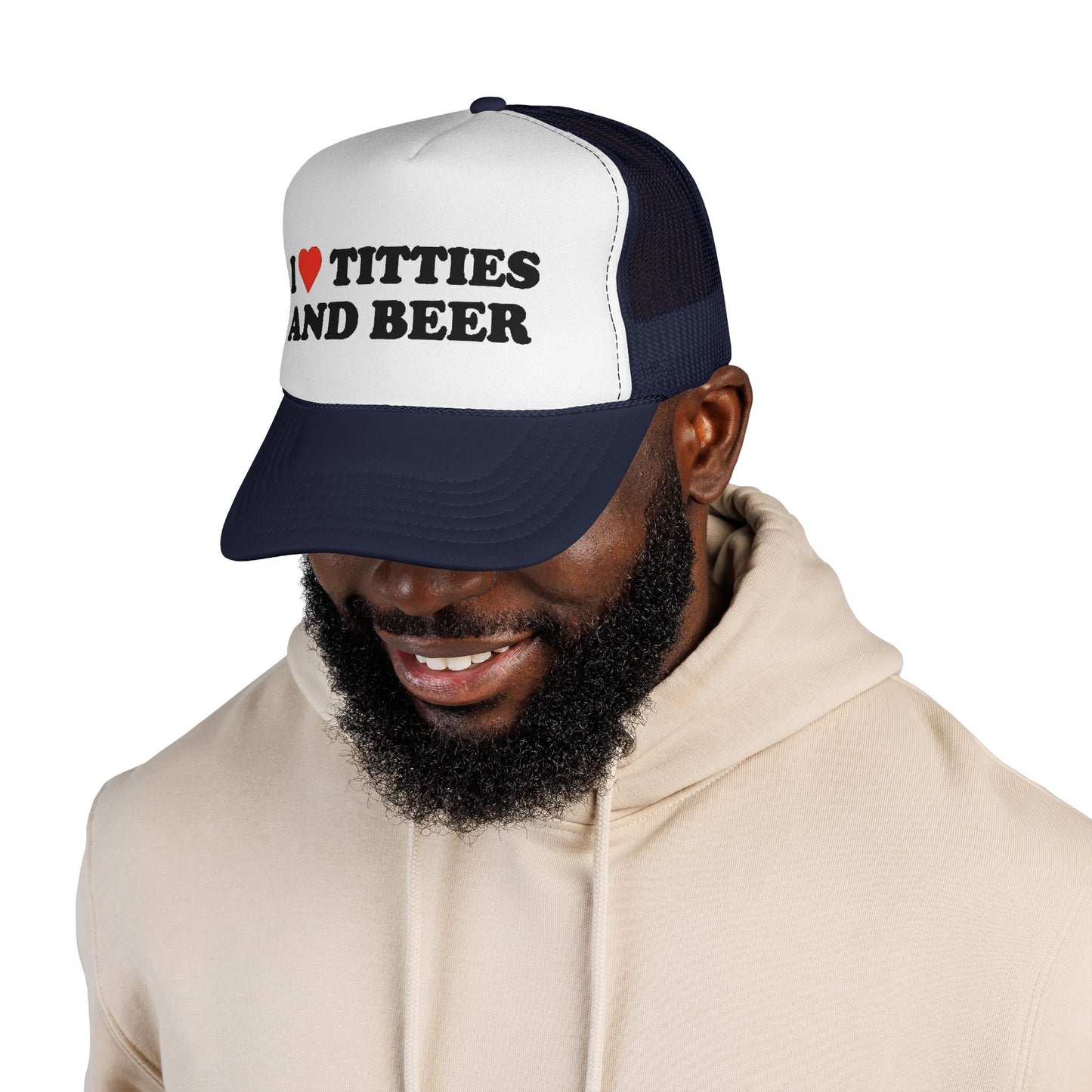 Trucker Hat - "I  Titties and Beer" Funny Novelty Cap