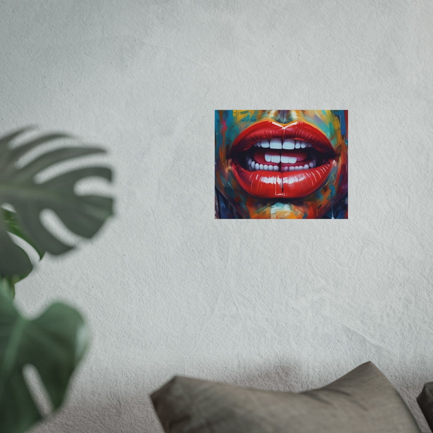 Colorful Pop Art Lip Poster Fine Art Print