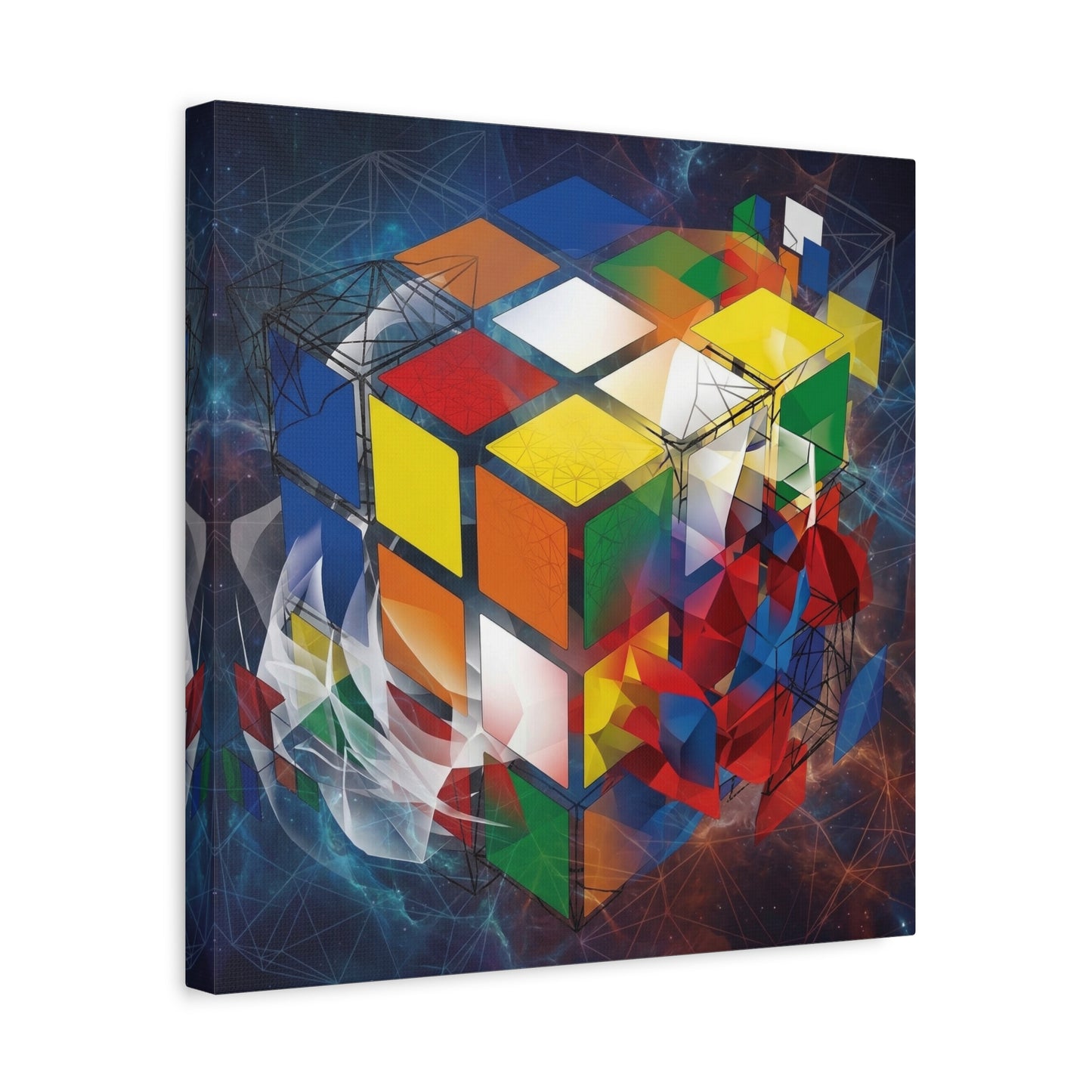 Magic Cube Abstract Canvas Wall Art Print — Matte Stretched Canvas