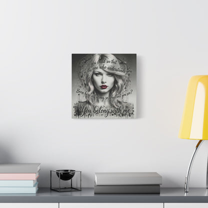Swift Inspired "You Belong With Me" — Matte Stretched Canvas Wall Art