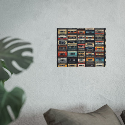 Cassette Tape Collage Fine Art Poster