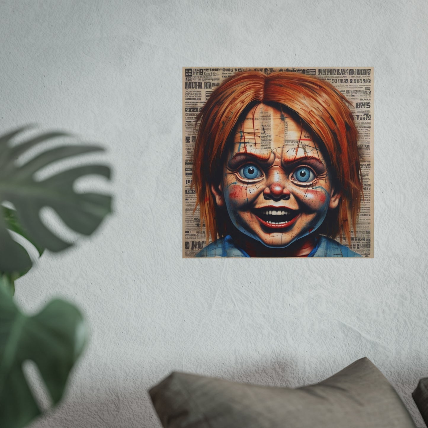Creepy Chucky Doll Fine Art Poster Print — Chucky-Inspired Horror Wall Art