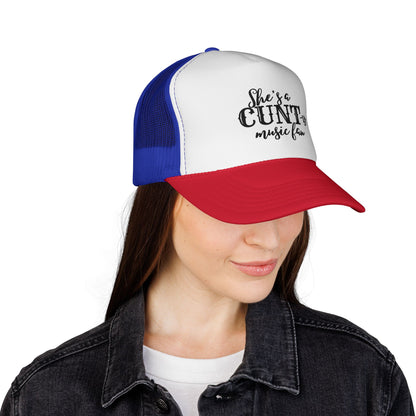 Trucker Hat — "She's a CUNT-y Music Fan" Graphic Cap