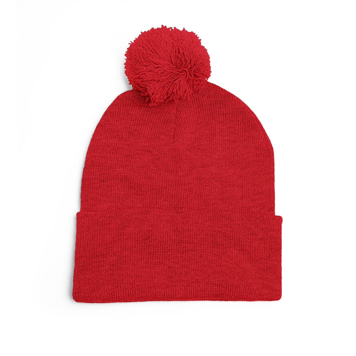 Embroidered 'Fuck Off' Pom-Pom Beanie - Knit Winter Hat