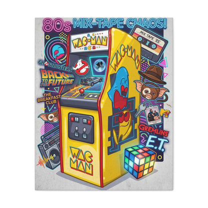 1980's Pop Culture Canvas Wall Art Print