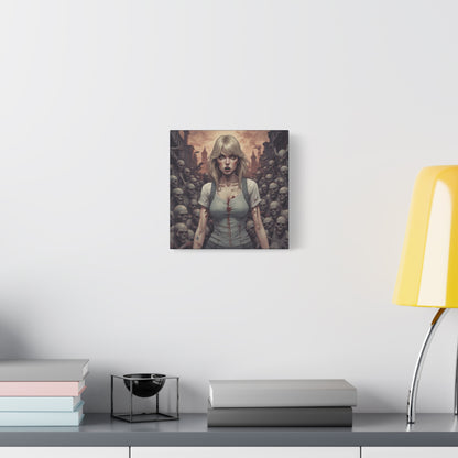 Zombie Swift Matte Canvas Wall Art — Gory Gothic Horror Illustration