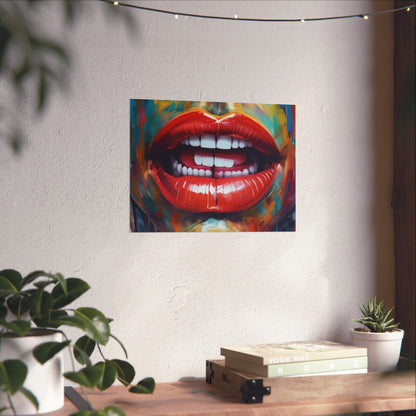 Colorful Pop Art Lip Poster Fine Art Print