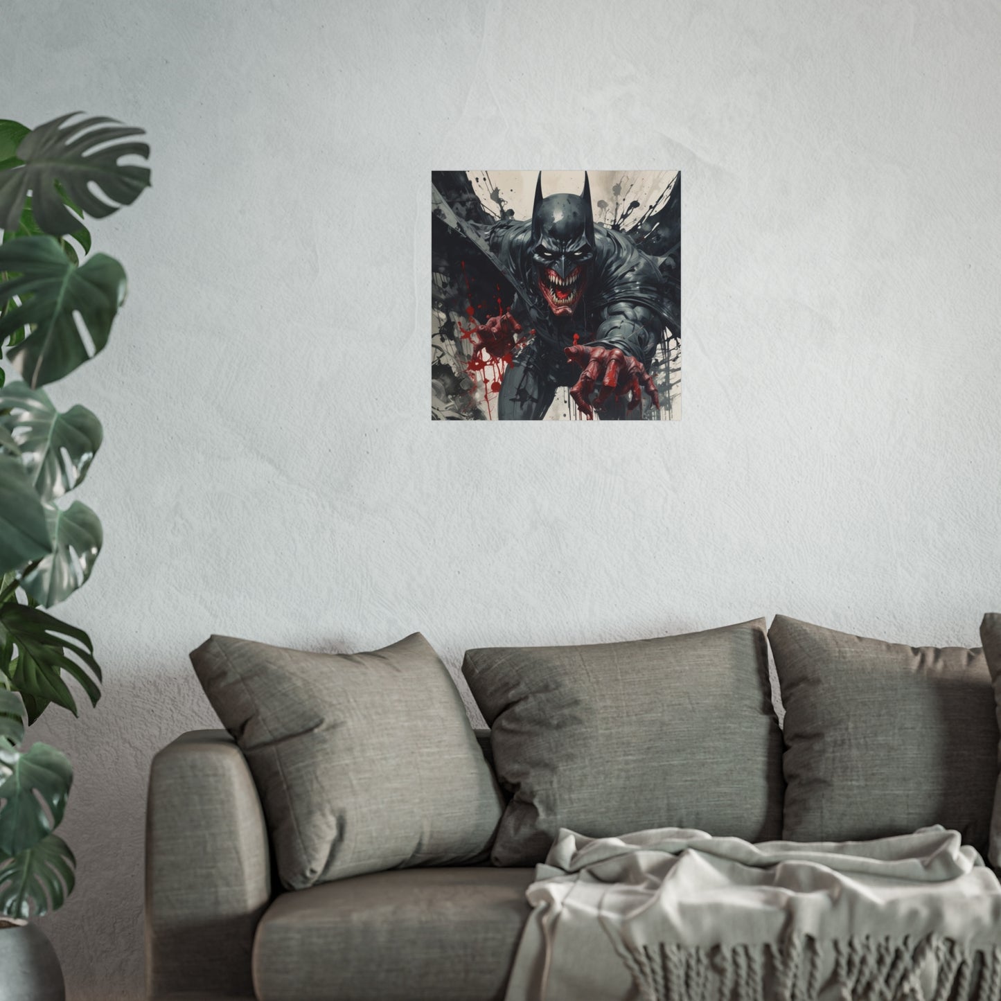 Batman Horror Art Poster Print — Dark Bloody Comic Fine Art Print