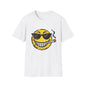 Smokin' Cool Emoji T-Shirt — Retro Grinning Face with Sunglasses & Cigar