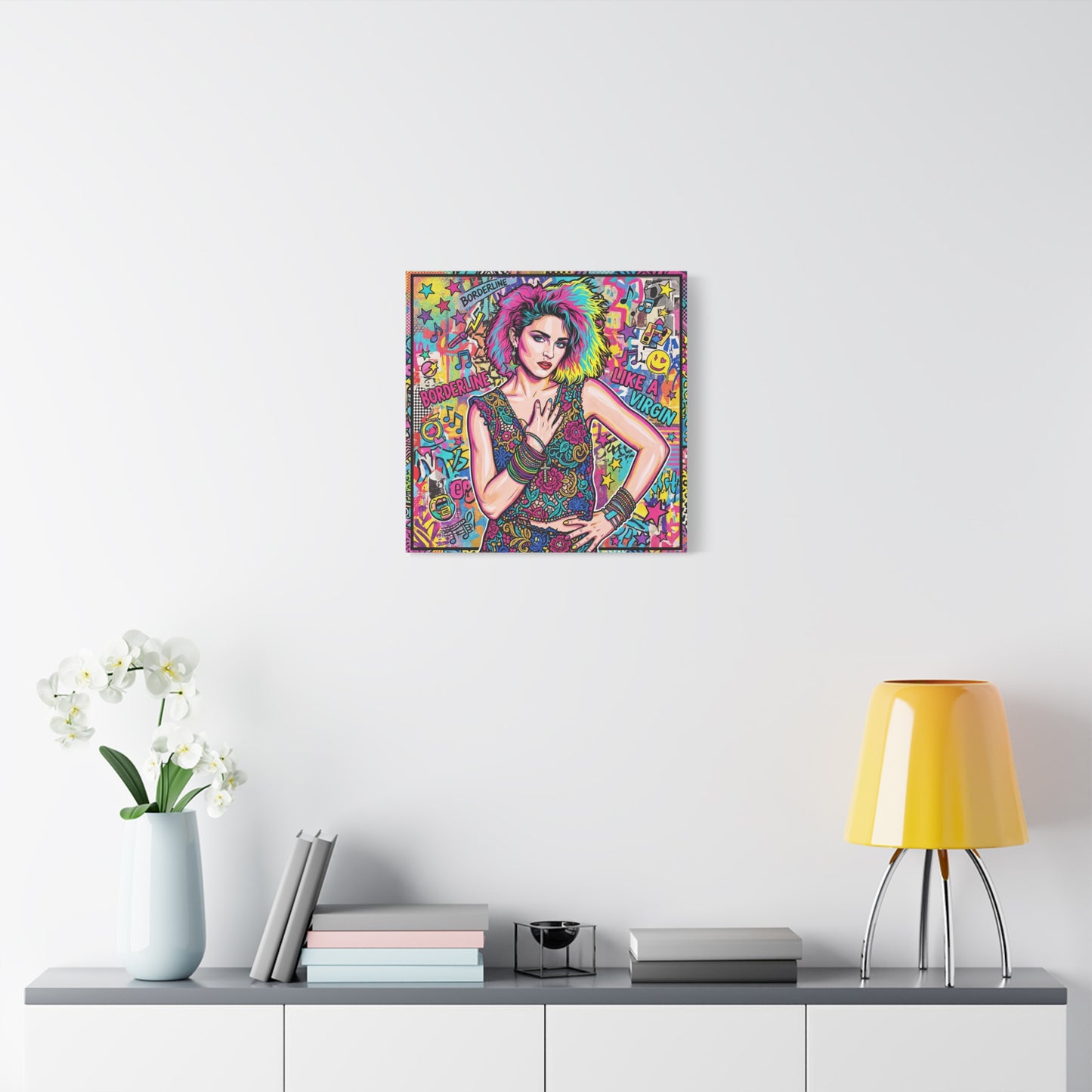 Queen of Pop Abstract Canvas Wall Art Print