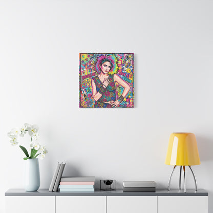 Queen of Pop Abstract Canvas Wall Art Print