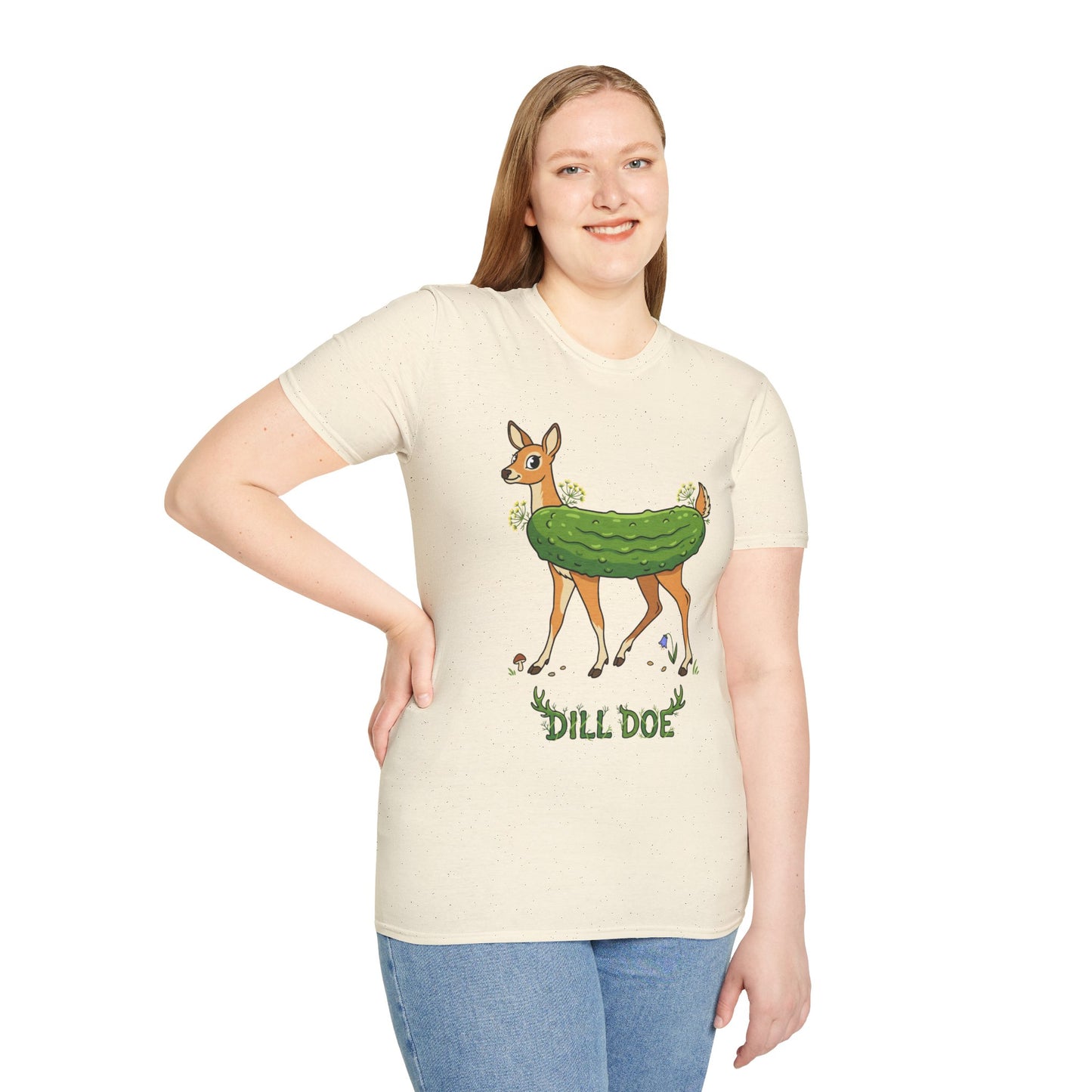 Dill Doe T‑Shirt — Cute Pickle Deer Pun Tee for Nature Lovers & Foodie Fans